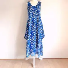 美品✨イオコムイオ 総柄ノースリーブチュニック オーバーサイズ M