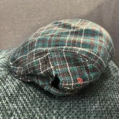 Arnold Palmer グリーン＆ブラウンチェックハンチング帽