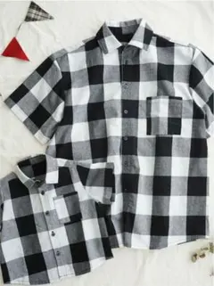 Babychu 親子コーデ　ブロックチェックシャツ