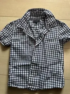 トミーヒルフィガー Tommy 半袖チェックシャツ 80