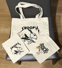 スヌーピー　トートバッグ　巾着袋2枚　セット