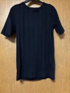 AZUL BY MOUSSY リブ編み レースアップ 半袖Tシャツ 黒 Mのサムネイル