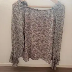 flower オリジナルテキスタイル　シフォンブラウス pinkのサムネイル