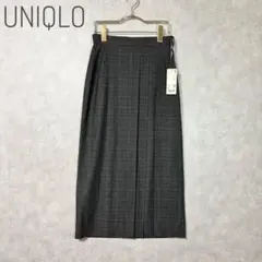 【新品】UNIQLO ユニクロ　サイドプリーツナロースカート　チェック