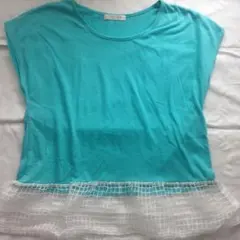AG＊アクアガール裾フリルTシャツ(ワールドアナトリエクチュールブローチozoのサムネイル