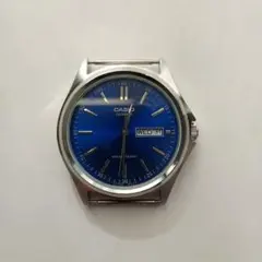 CASIO 腕時計 MTP-1239DJ ブルー文字盤 バンドなし 稼働品