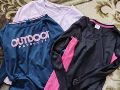OUTDOOR PRODUCTS ネイビー長袖Tシャツ M　3枚セット