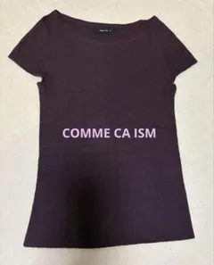COMME CA ISM パープル 半袖 ニット M