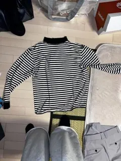 A BATHING APE モックネック ボーダーロンtのサムネイル