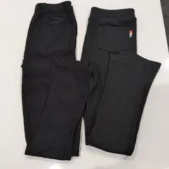 ブラック ロングパンツ 2枚組 140