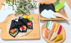 おままごと フェルト ✽ 手巻き寿司 お寿司 和食