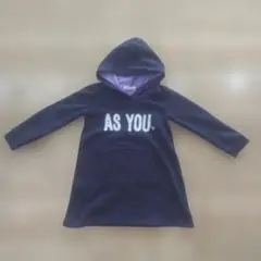 Right-on フード付きチュニック丈パーカー 裏起毛 110cm