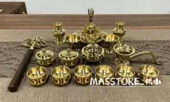 密教法具 前具 一面器 19点セット仏具 洒水器 塗香器 六器 火舎香炉