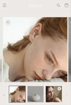 bocca cider サイダー　イヤカフ　ゴールド　パール