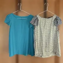 ZARA BASIC 花柄 、vert danse半袖シャツ Mのサムネイル