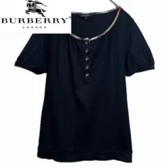 BURBERRY 半袖Tシャツ 黒 バーバリー レディース ノバチェック