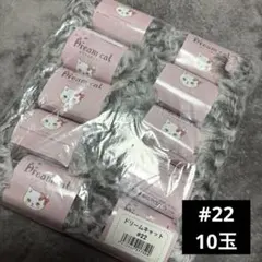 ドリームキャット　グレー　Col22.　10玉セット　セリア　毛糸