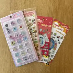 さん宝石　ほっぺちゃん　おはじき　たまごっち　キラキラシール2 など　シール４枚