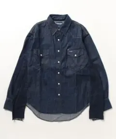 【wrangler】切り替えデニムシャツ　オーバーサイズ/カウボーイシャツ