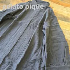 gelato pique ガーゼ マタニティシャツ トップス 授乳 ネイビー