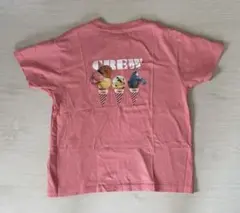 ニコアンド　ピザトルコラボ　モチーフTシャツ　ピンク　刺繍　アイスクリーム Mのサムネイル