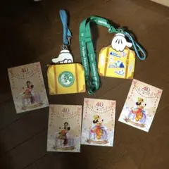 ディズニーバケーションパッケージ　チケットホルダー&40周年ポストカード