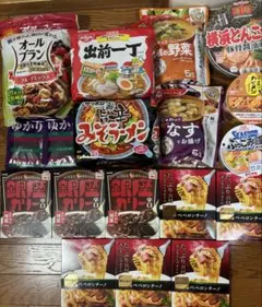 袋ラーメン、カップ、銀座カリー、レガーロパスタソース、アマノフーズ食品詰め合わせ