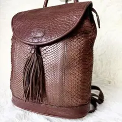 ✨良品✨　IBIZA　イビサ　リュック　パイソン　ヘビ革　バッックパック イビザ バックパック リュック パイソンレザー ヘビ革