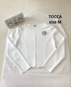 TOCCA♡トッカ♡ホワイト♡ニットボレロ♡長袖カーディガン M