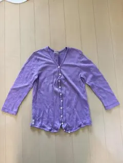 【Mademoiselle NON NON】パープル カーディガン（M／中古）のサムネイル