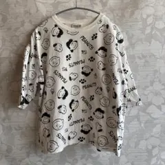 の*り様 スヌーピー総柄Tシャツ L ピーナッツ 5分袖