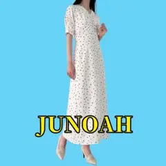 JUNOAH ハート柄 Vネック ワンピースのサムネイル