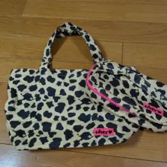 cher ヒョウ柄トートバッグとポーチセット