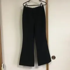 黒 フレアパンツ ベルトループ付き　GU