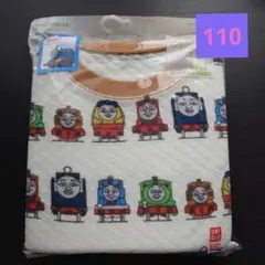 新品☆ユニクロ キルトパジャマ トーマス 110 オレンジ