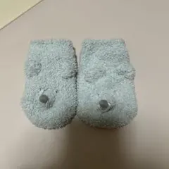 gelato pique ベビー靴下 ブルー　クマデザイン