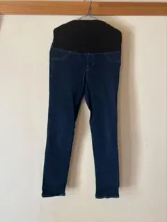 ダークブルー マタニティジーンズ スキニー　マタニティーズボン