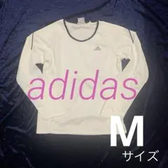 adidas トレーニングトップス　速乾　M ホワイト