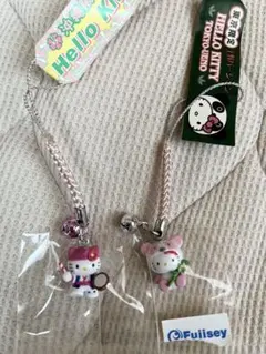 ハローキティ　キティちゃん　ご当地ストラップ　根付け　パンダ　沖縄　東京　上野