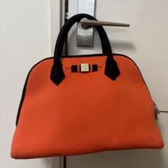 AKRIS アクリス ハンドバッグ オレンジ ヴィンテージ 美品 - メルカリ