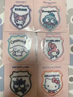 【大好評】サンリオ　エンブレムワッペン　6点セット　セリア