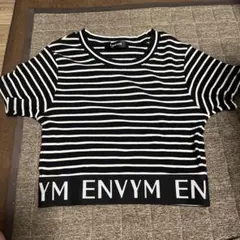 ENVYM ロゴ入り ボーダー 半袖 Tシャツのサムネイル