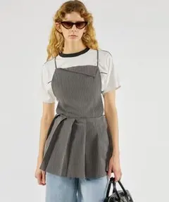 Maison Specialキャミワンピ　プリーツスカート レイヤード