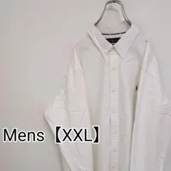 H98【US輸入】ラルフローレン　長袖シャツ【メンズXXL】ホワイト
