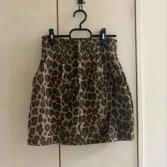 Heather レオパード ヒョウ柄 ミニスカート y2kのサムネイル
