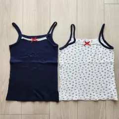 110サイズのキャミソール２着セット☆m01300