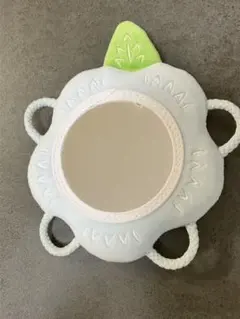 ミラー付きがらがら 花型ソフトミラー　ネモフィラ