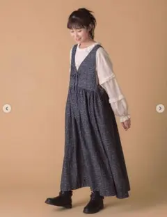 【新品】【ゆべし×Samansa Mos2】前後2WAYジャンスカ