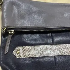 ear PAPILLONNER パイソン柄　3WAY レザーショルダーバッグ