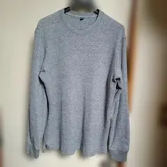 ユニクロ　ワッフルクルーネックT　Lサイズ